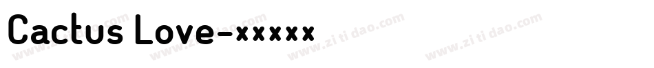 Cactus Love字体转换